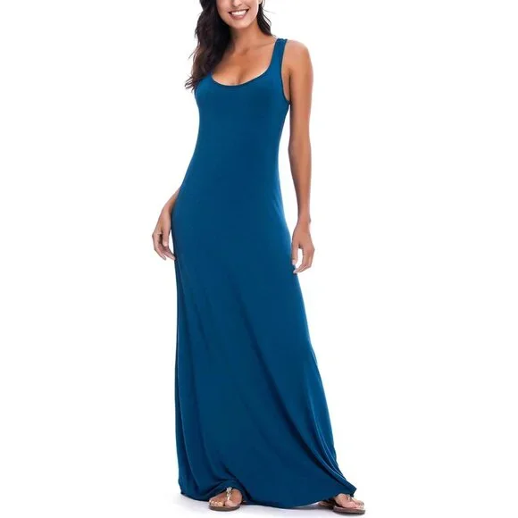 chinese dress ladies Sumona Women Long Tank Tops Ankle Length Maxi Dress